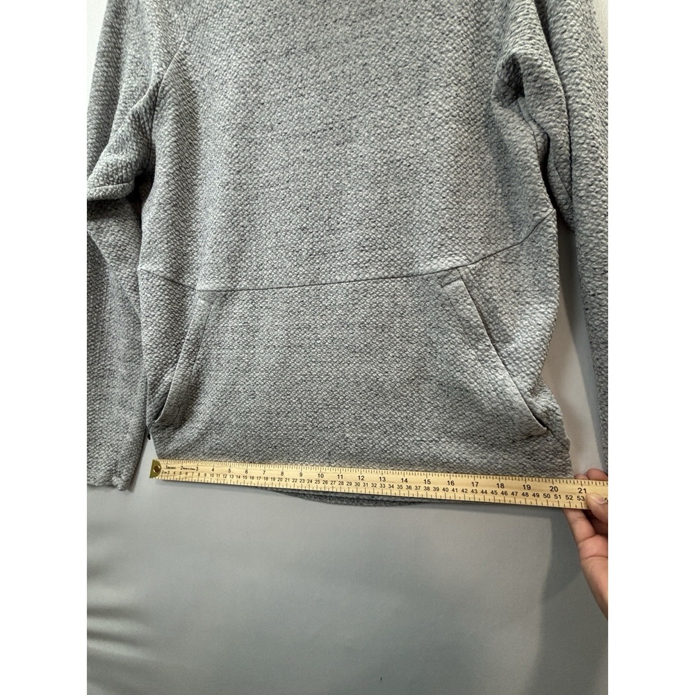 Lululemon Men’s L Textured Fleece Pullover Hoodie Gray Black Speckled - Picture 6 of 16